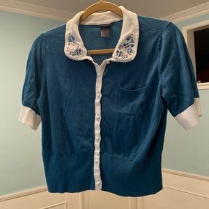 Porg Star Wars Her Universe retro-style sweater Peter Pan collar Rare!